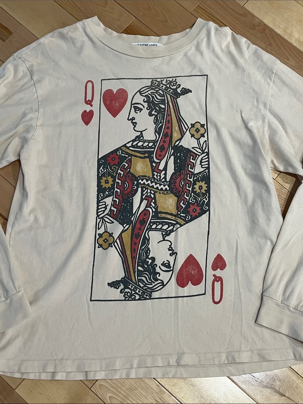 Daydreamer x Free People Queen of Hearts Long Sleeve Graphic Top - Picture 4 of 6
